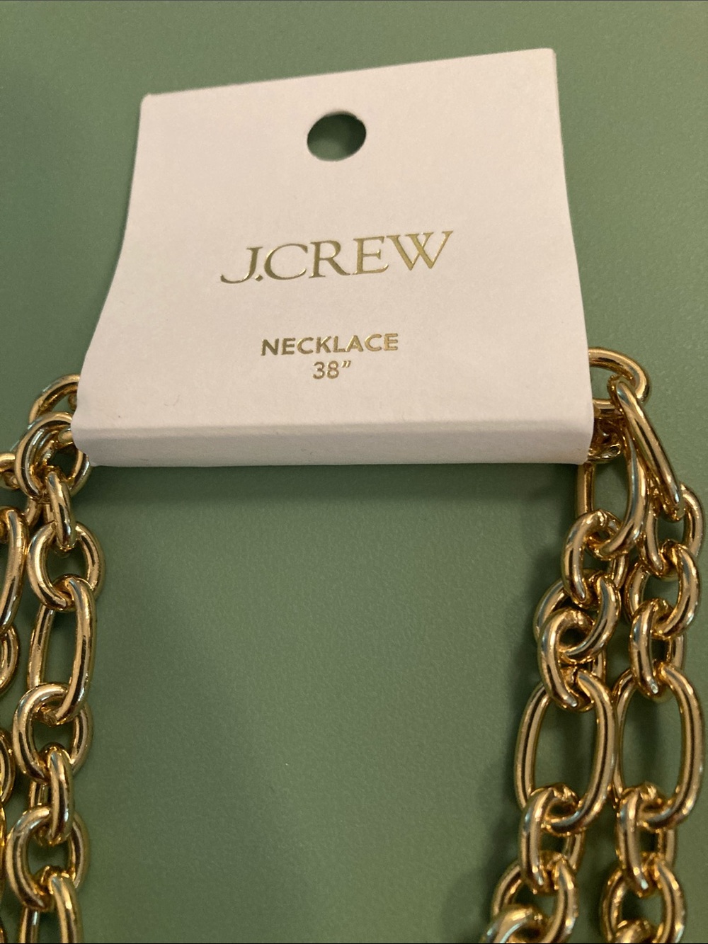JCrew Factory double wrap gold tone heart necklace - Picture 3 of 4